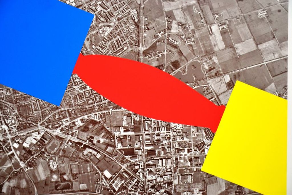 Peer Veneman: Gemengde Techniek, Luchtfoto met kleurvlakken kopen? Bied vanaf 1!