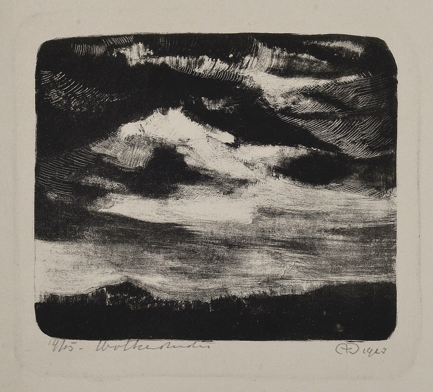 Aart van Dobbenburgh: Litho - Wolkenstudies - 1923 verkocht voor € 55!