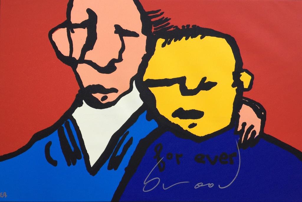 Herman Brood - Gesigneerde zeefdruk op linnen:  verkocht voor € 550!