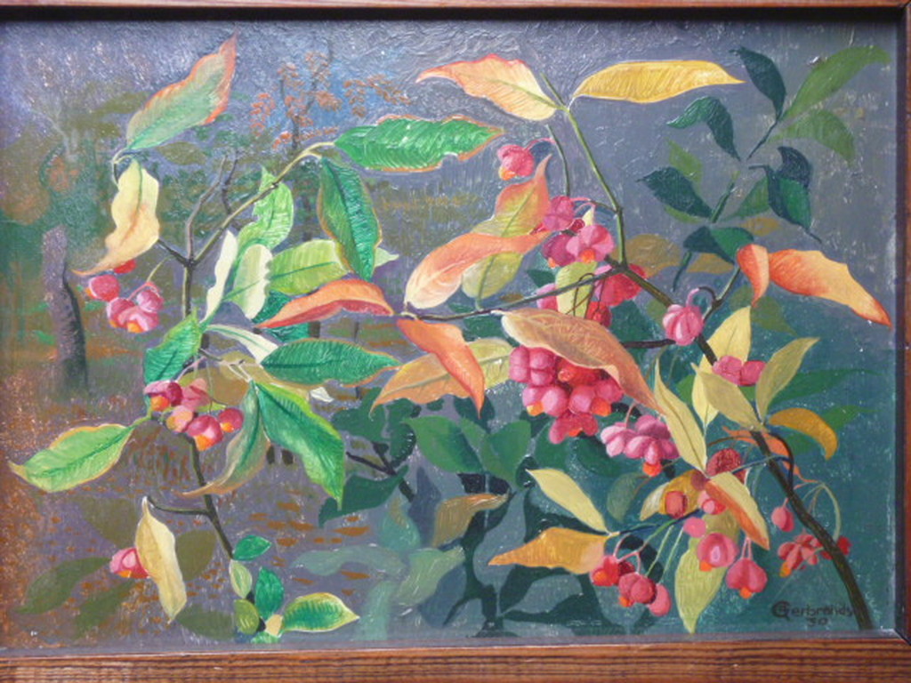 Roelf Gerbrands - olieverf - Kardinaalsmuts verkocht voor € 195!