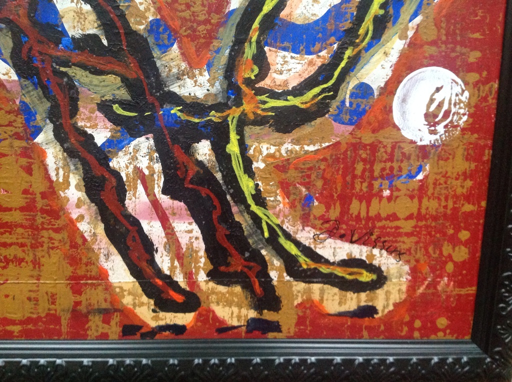 Jack Vissers: acryl op papier, Only Love kopen? Bied vanaf 10!