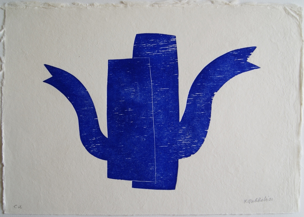 Klaas Gubbels gesigneerde houtdruk A+M - 2001  kopen? Bied vanaf 375!