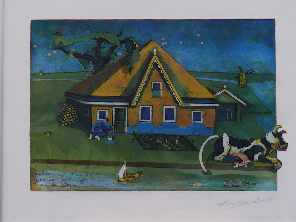 Rob Clous: kleurenets, Boer Blauw te Heerhugowaard verkocht voor € 85!