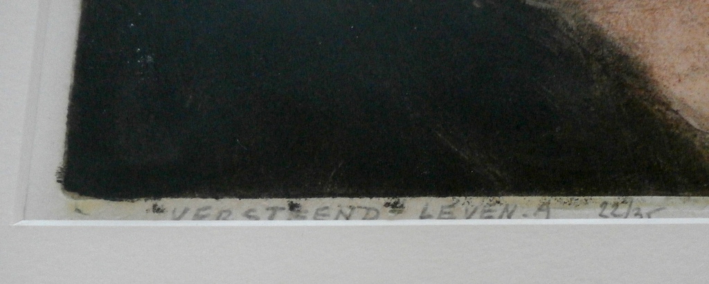 Ru van Rossem - ingelijste ets: Versteend leven - 1981 kopen? Bied vanaf 150!