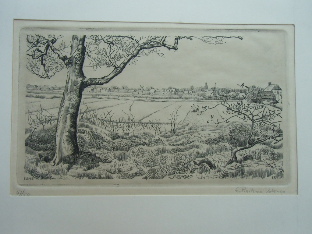 GEZICHT OP ELSPEET / KOPERGRAVURE VAN REITSMA-VALENCA kopen? Bied vanaf 35!