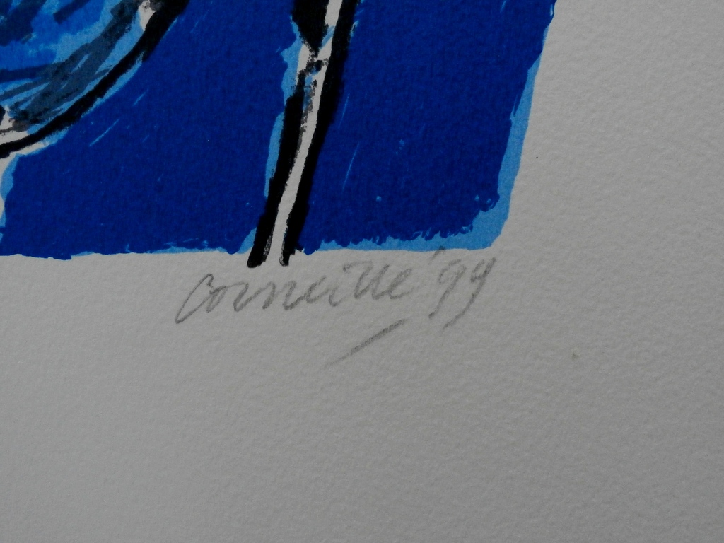 Corneille - zeefdruk: Les Oiseaux Bleus Et Flaure Jaune - 1999 kopen? Bied vanaf 99!