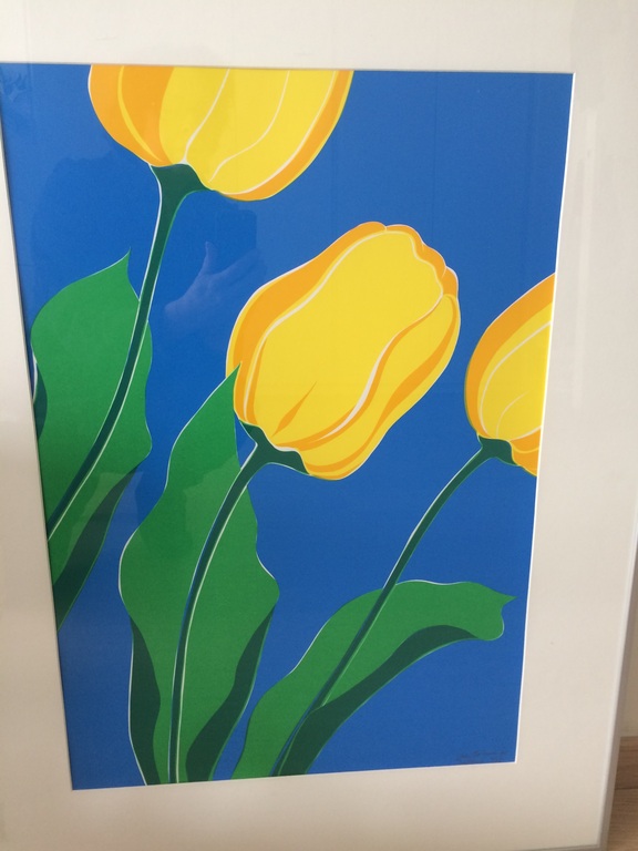 Joke van der Tuuk: zeefdruk, gele tulpen kopen? Bied vanaf 60!