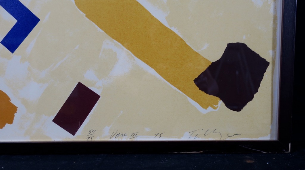 William Tillyer: Zeefdruk, Vase series II - Ingelijst (groot) kopen? Bied vanaf 70!