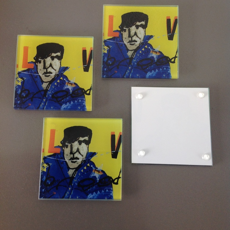 HERMAN BROOD: onderzetters, glas. kopen? Bied vanaf 14!