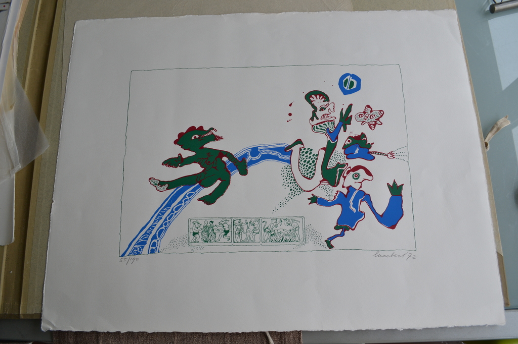 Lucebert Kleurenlitho 1972 (Prent 190) verkocht voor € 175!