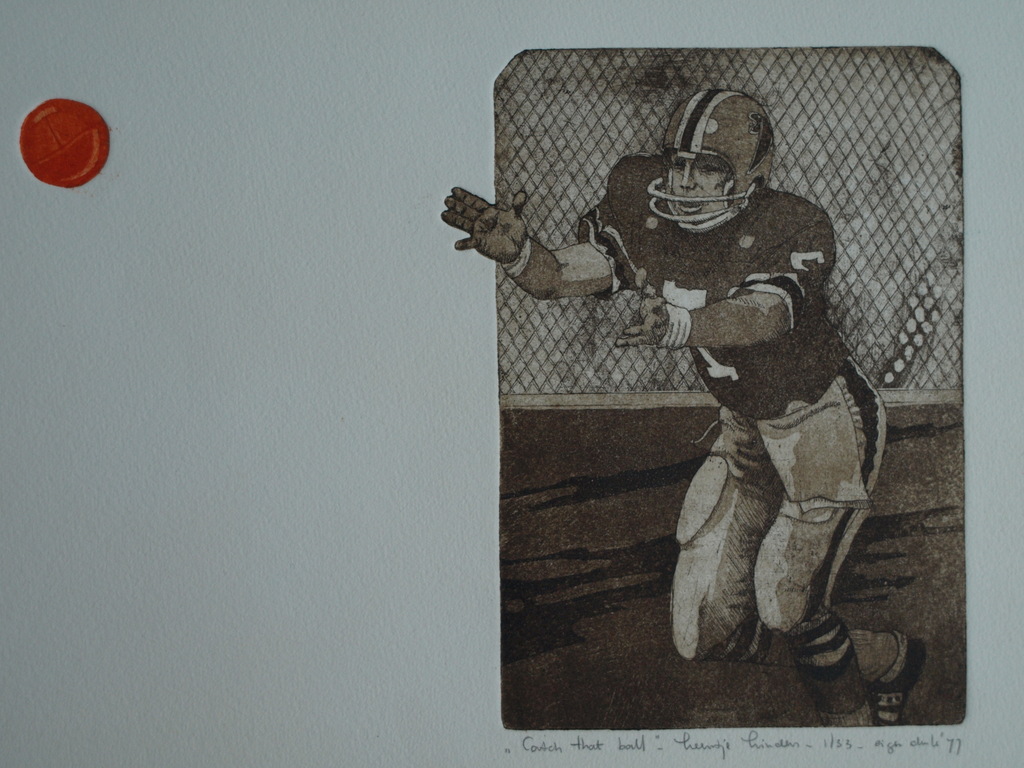 Leentje Linders : Ets en aquatint , Catch that Ball – 1977 kopen? Bied vanaf 25!