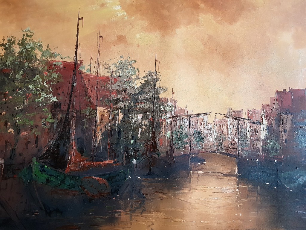 Rob de Haan - Stadsgracht - Gesigneerd kopen? Bied vanaf 100!