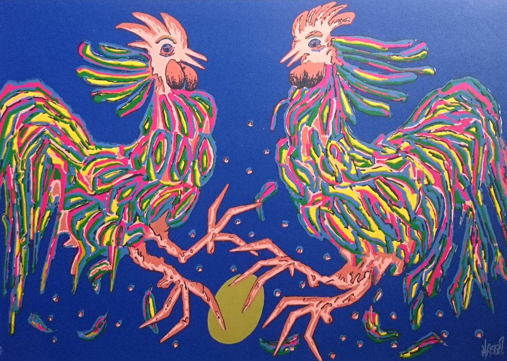 Ad van Hassel - gesigneerde zeefdruk - Gouden Ei kopen? Bied vanaf 75!