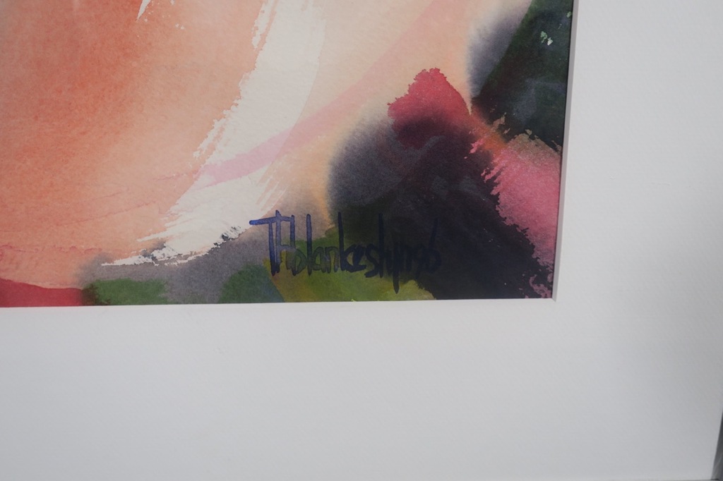 Theo Blankestijn: Aquarel, Bloem compositie - Ingelijst kopen? Bied vanaf 40!
