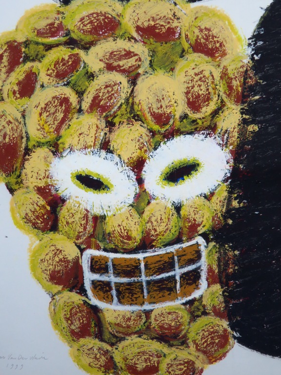 Albert van der Weide: Krijttekening, Zonder titel -Ingelijst (groot) kopen? Bied vanaf 20!