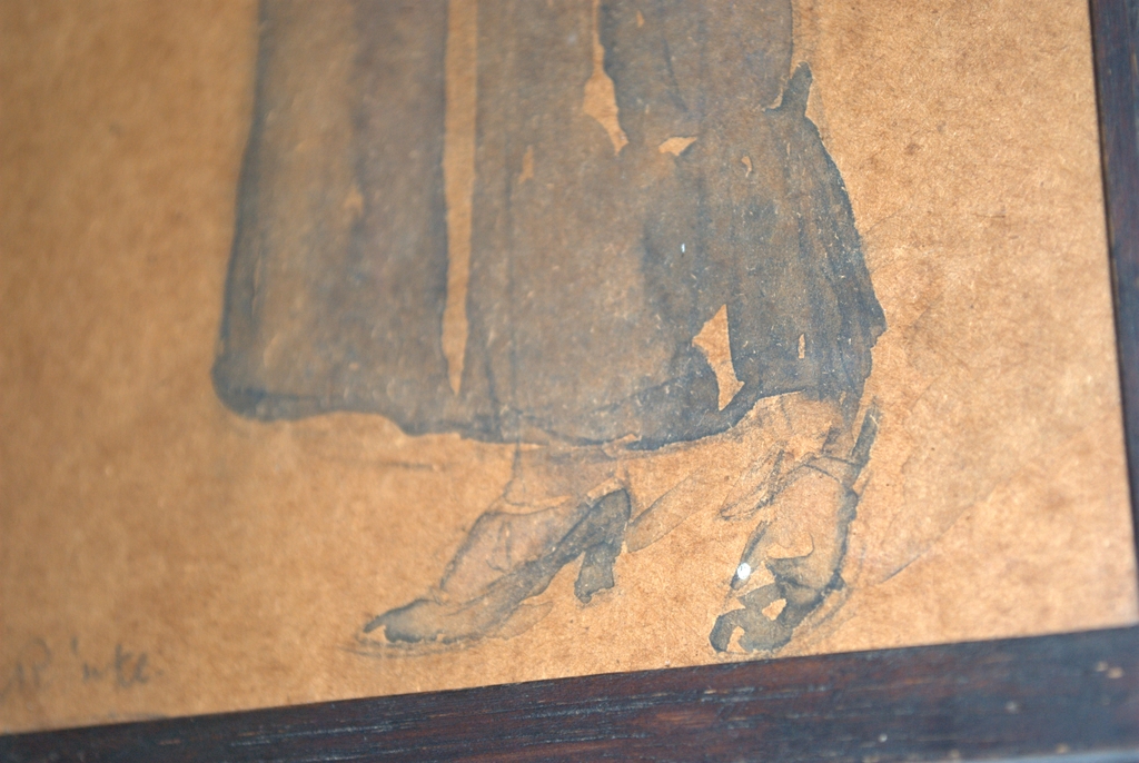 Vrouw met bloemen, potlood/aquarel, ca.1900 ->Rinke,illustrator Pietje Bell kopen? Bied vanaf 150!