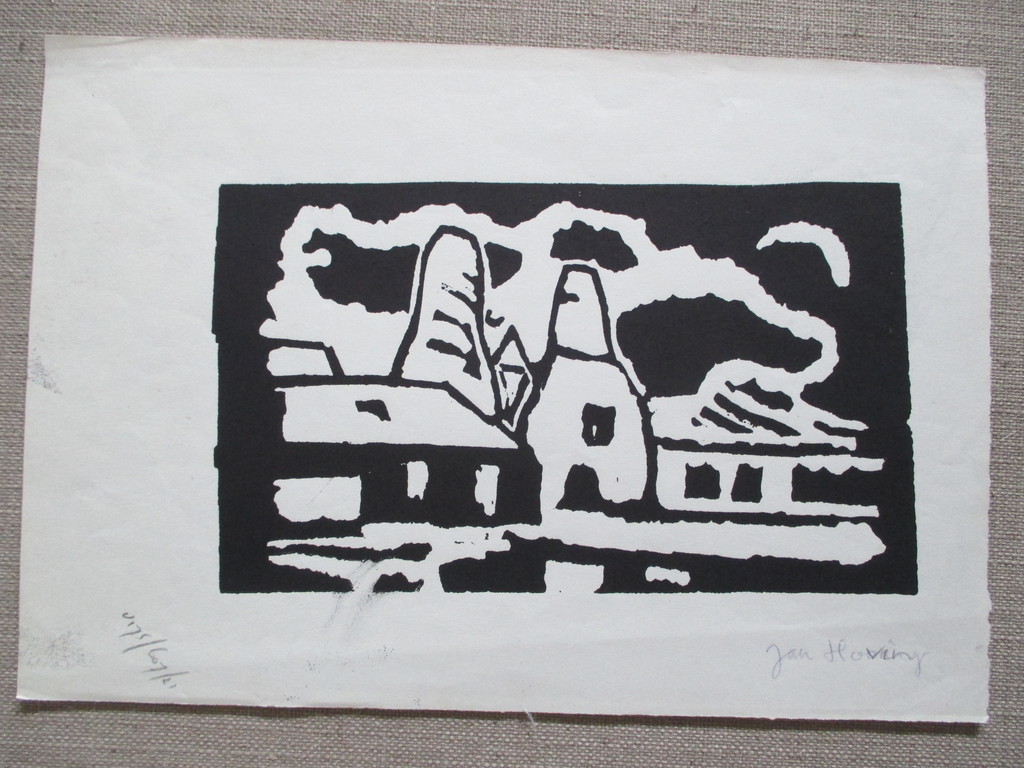 Jan Hoving - Jan Hoving, houtsnede kopen? Bied vanaf 15!