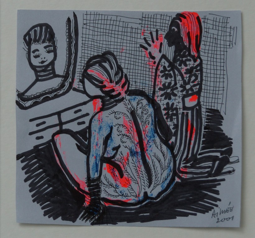 Aimee Crince Le Roy - gesigneerde tekening - 2001 kopen? Bied vanaf 18!
