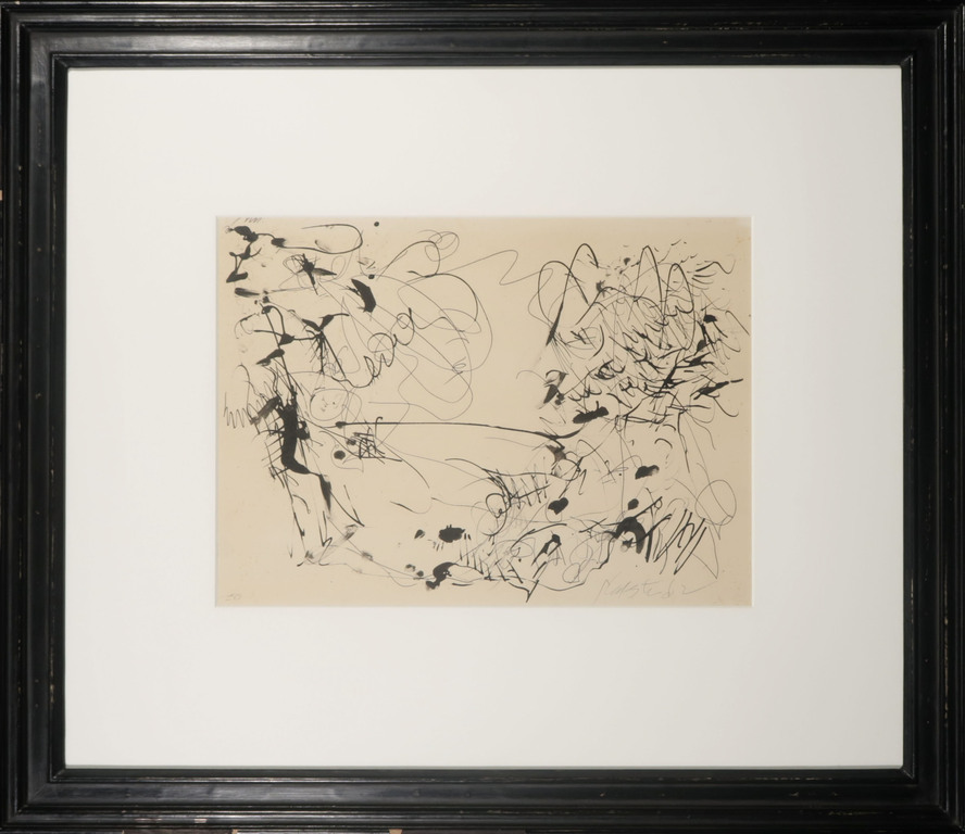 Ger Lataster: Inkttekening, Z.T. II - Ingelijst verkocht voor € 320!