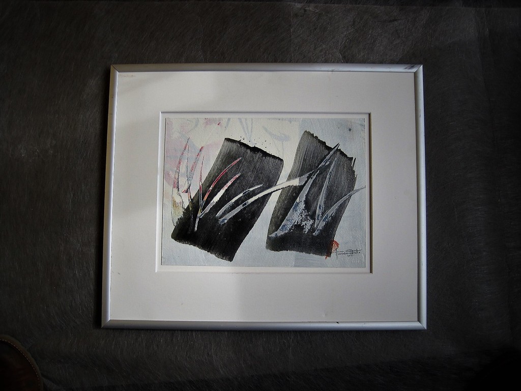 Bijzonder gem. techniek schilderij van televizierring ontwerpster Anneke Schat ! kopen? Bied vanaf 1!