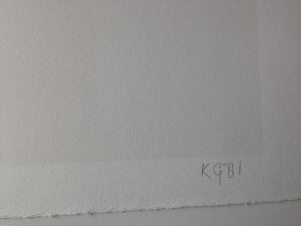 Klaas Gubbels, 1981, gesigneerd, zeefdruk, tafel & stoelen kopen? Bied vanaf 95!