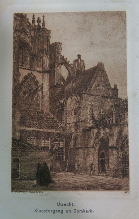 Okskar Paul Matthes: 7x Ets op ansichtkaart + 1x onbekend, 'Utrecht' kopen? Bied vanaf 40!