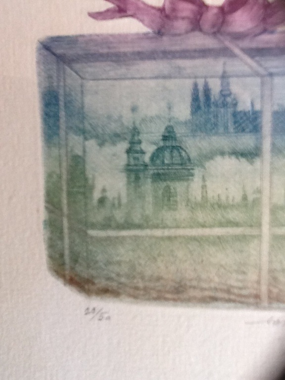 Ets, Onbekende kunstenaar,gesigneerd ,20/50 kopen? Bied vanaf 1!