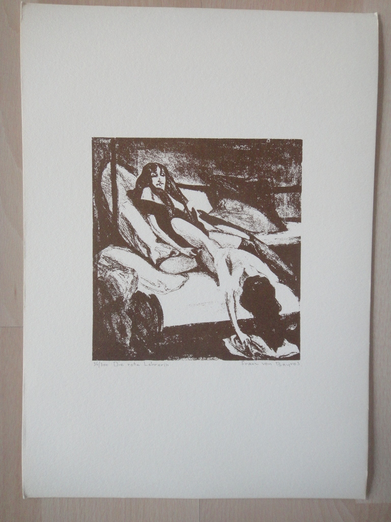 Franz von Bayros (1866-1924) -3 litho's- o.a. Die rote Lehrerin kopen? Bied vanaf 1!
