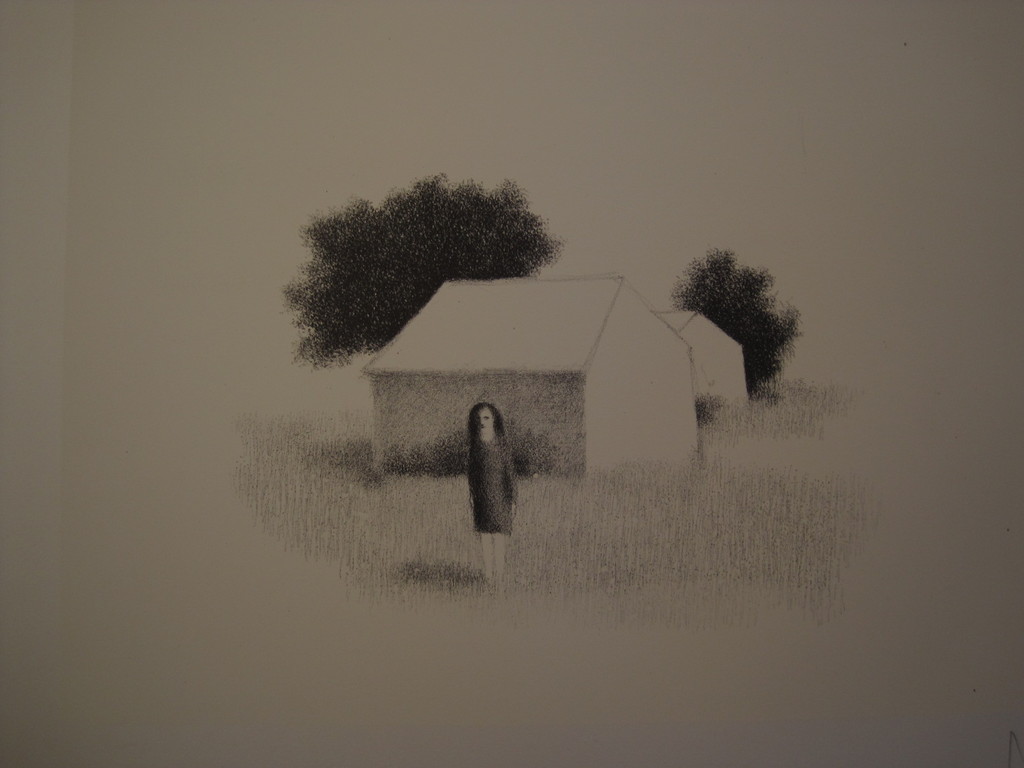 Typisch verstild werk van Metten Koornstra 1912-1978 Litho "vrouw in landschap"  kopen? Bied vanaf 1!