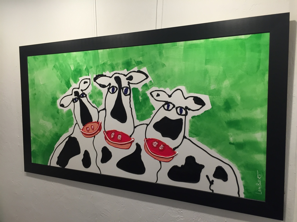 LamBert gemengde technieken op board  De Koeien kopen? Bied vanaf 650!