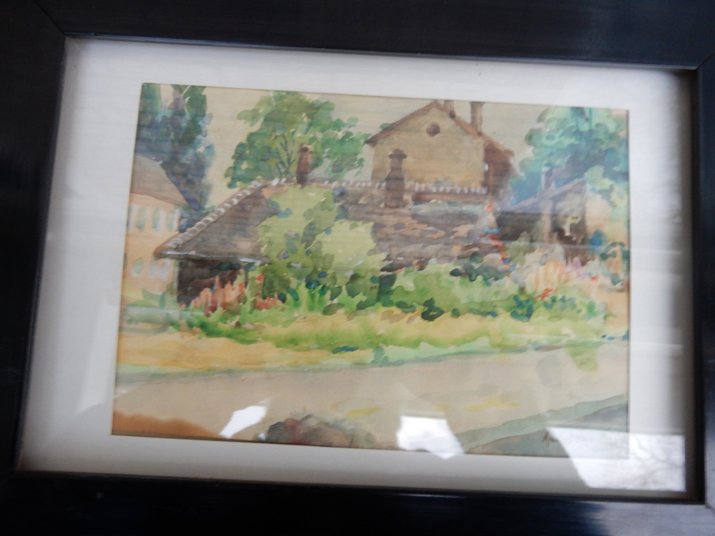 A.L.Koster, aquarel, boerderij kopen? Bied vanaf 100!