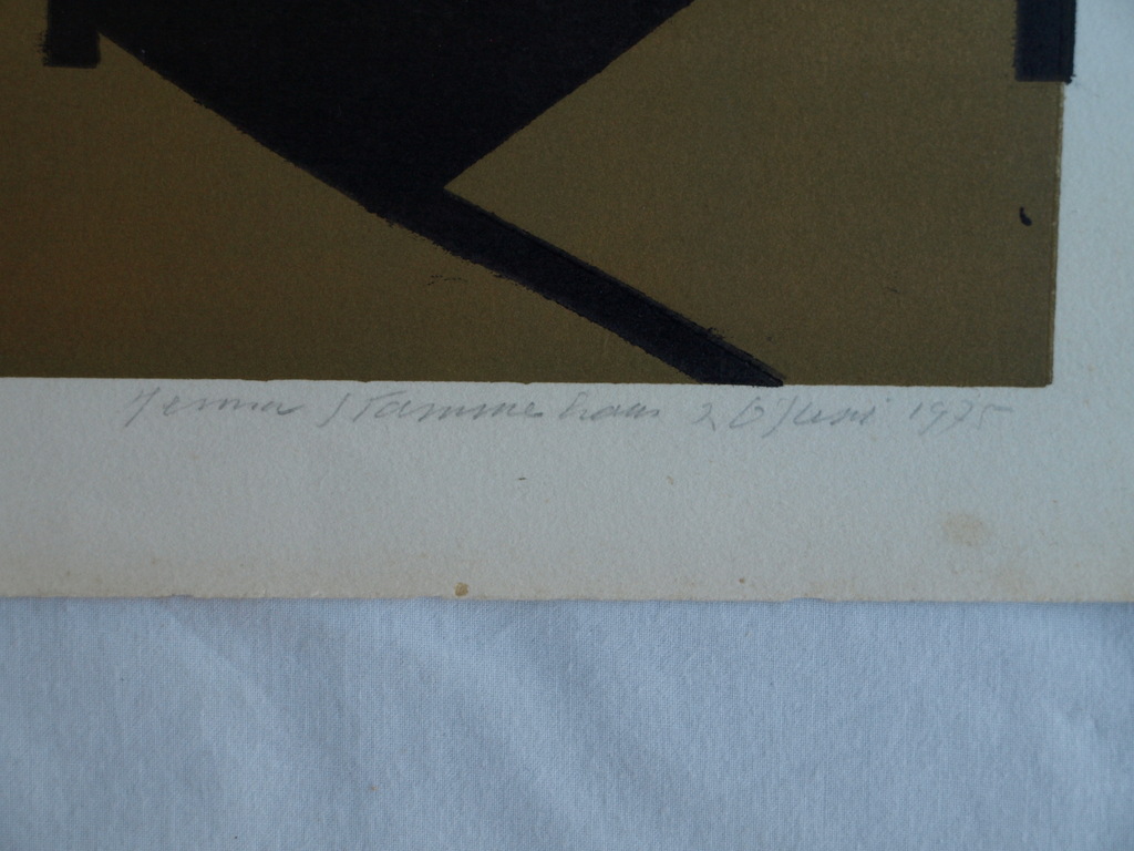 Herman Stammeshaus :  Houtsnede – Vissen - 1975 kopen? Bied vanaf 1!