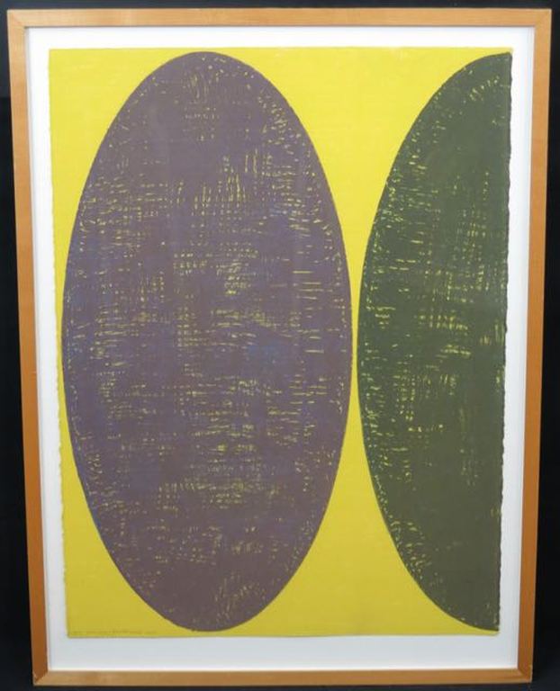 Michael Berkhemer: Zeefdruk, Zonder titel - Ingelijst verkocht voor € 50!