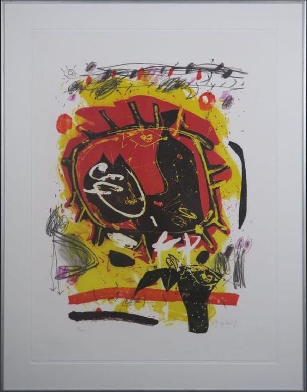 Kees Salentijn: Zeefdruk, Sol Primero - Ingelijst kopen? Bied vanaf 20!