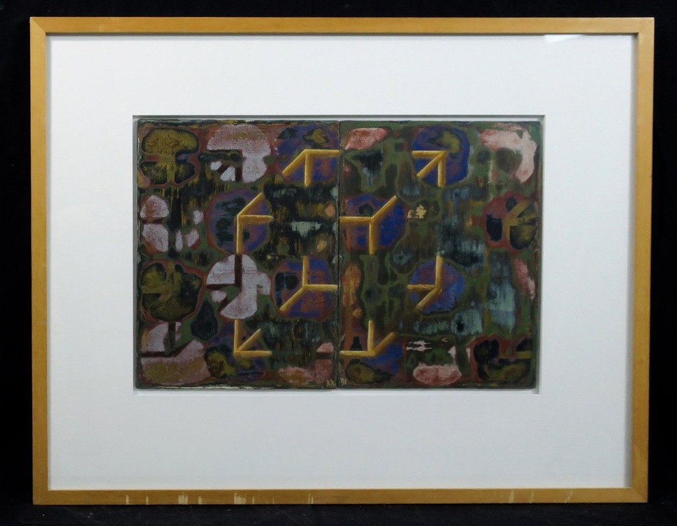 Rene Reynders: Olie op paneel, Zonder titel - Ingelijst kopen? Bied vanaf 50!