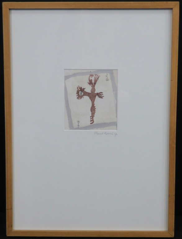 Marcel Roesink: Gemengde techniek op doek, Zonder titel -Ingelijst kopen? Bied vanaf 20!