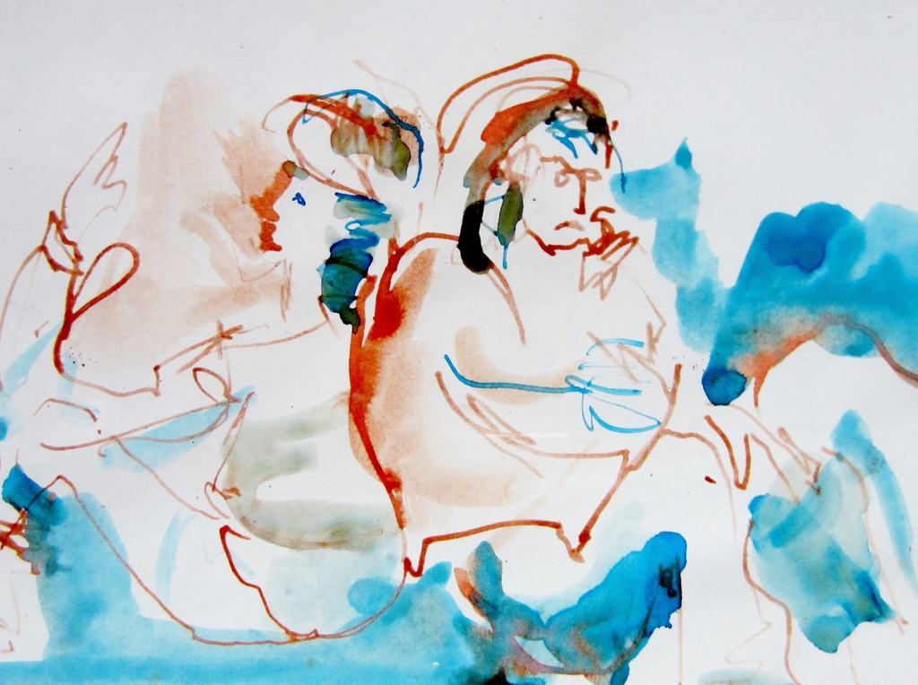 Aquarel op papier, 1991 kopen? Bied vanaf 1!