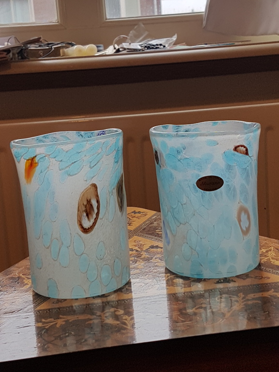 Isola di Murano-Venezia-Goto-Murano glazen set van twee pz kopen? Bied vanaf 40!