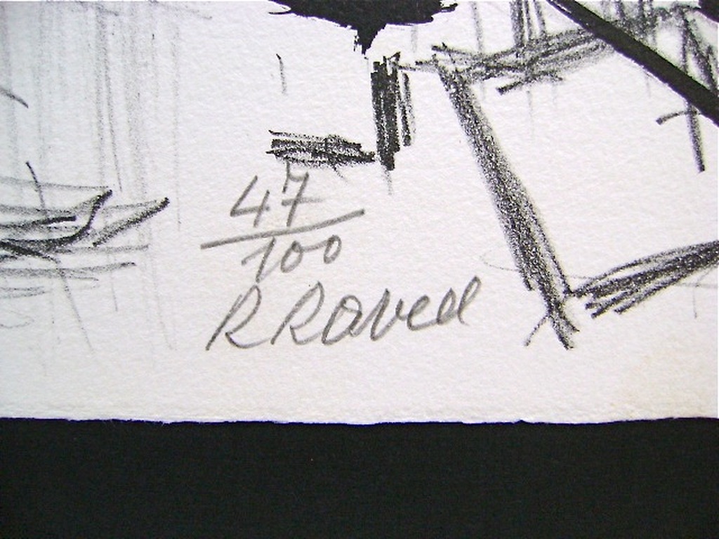 Roger Raveel zwart/wit litho Een magisch gebaar kopen? Bied vanaf 350!