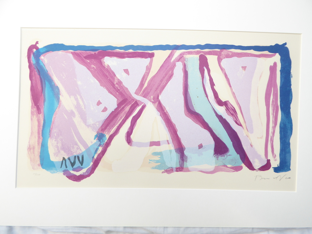 5 kleuren litho Bram van Velde. verkocht voor € 130!