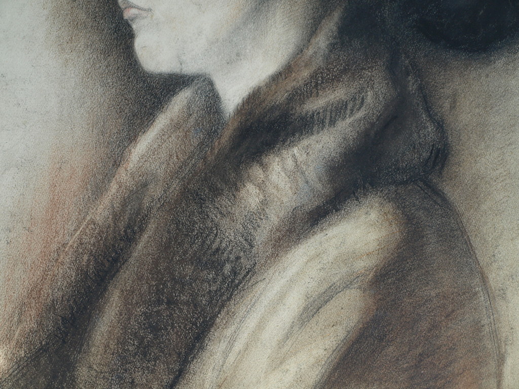 Elias Smalhout : Tekening , Bregtje met zwarte hoed – ca 1920  kopen? Bied vanaf 1!