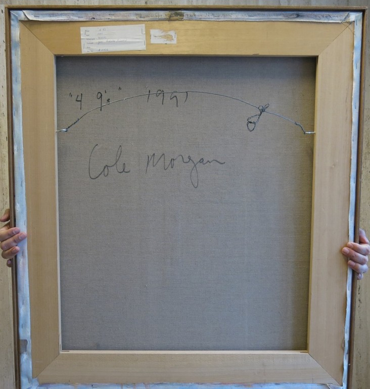 Cole Morgan: Olieverf en Collage op doek, 4 9's - Ingelijst kopen? Bied vanaf 2980!