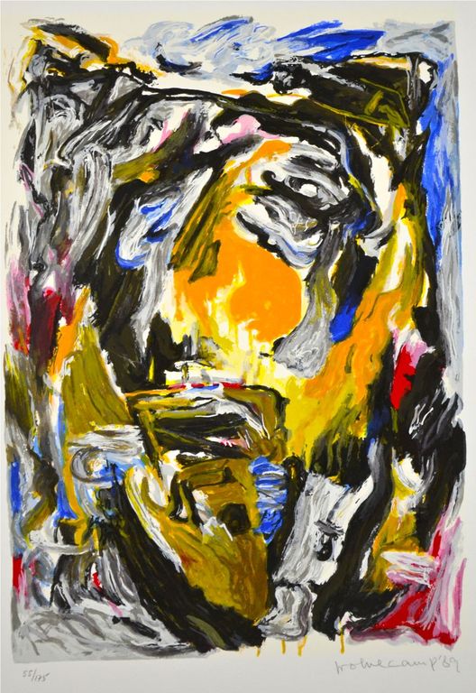 Theo Wolvencamp: Litho. Abstracte compositie verkocht voor € 220!