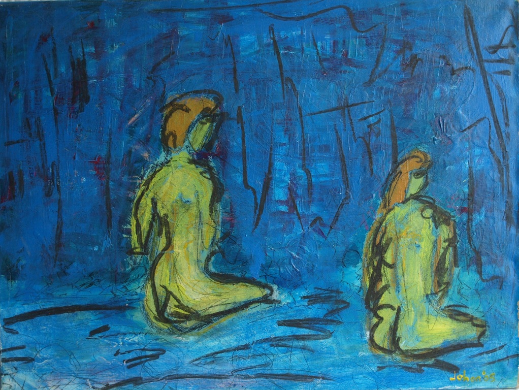 Johan van der Dong : Acrylverf op doek – WTC New York / Tsunami - 2001 kopen? Bied vanaf 1!