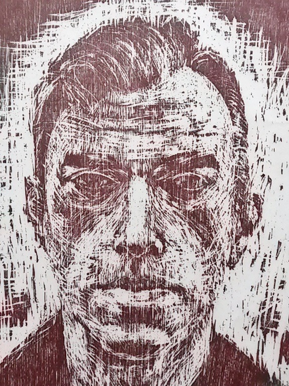 R. ZIkel, portret van Neo Rauch, houtsnede kopen? Bied vanaf 75!