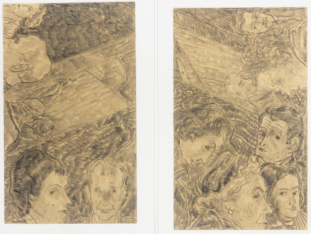 Phocas Fokkens (1888-1965) - Twee potloodtekeningen 1957 kopen? Bied vanaf 55!