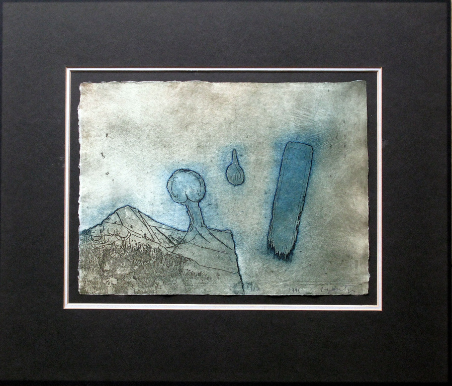 JAN MONTYN grote ets in exclusieve oplage van 12 - VIETNAM HEART BREAK BRIDGE 1991 - gesigneerd en  professioneel INGELIJST. kopen? Bied vanaf 350!