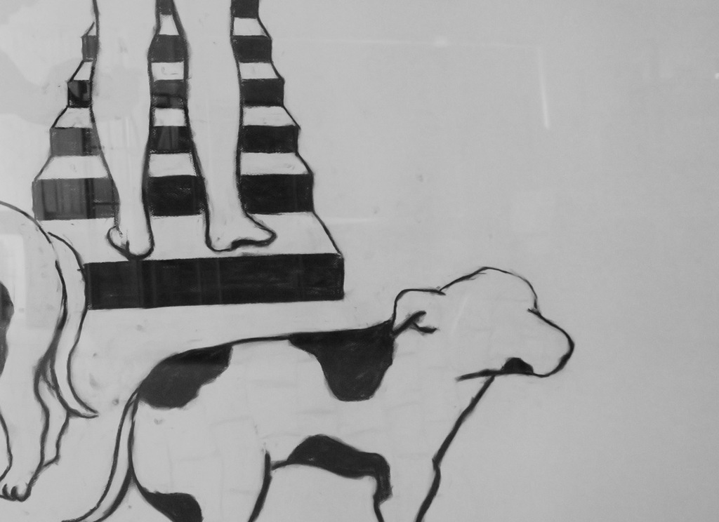 Hans van der Ham: Tekening op papier, Zonder titel - Ingelijst (zeer groot) kopen? Bied vanaf 1!