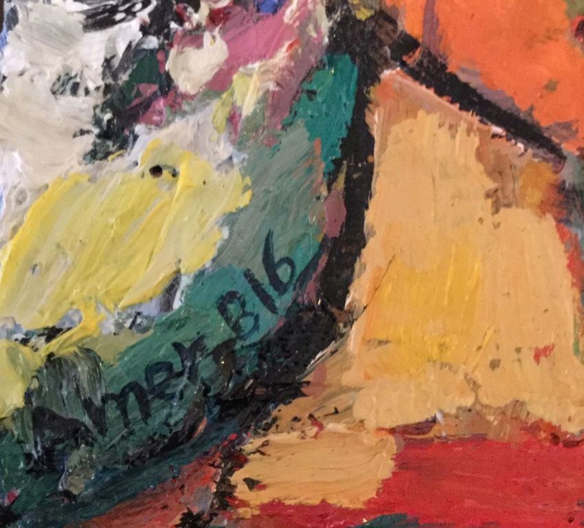 Amer Bader: vrolijk meisje, olie op canvas kopen? Bied vanaf 115!