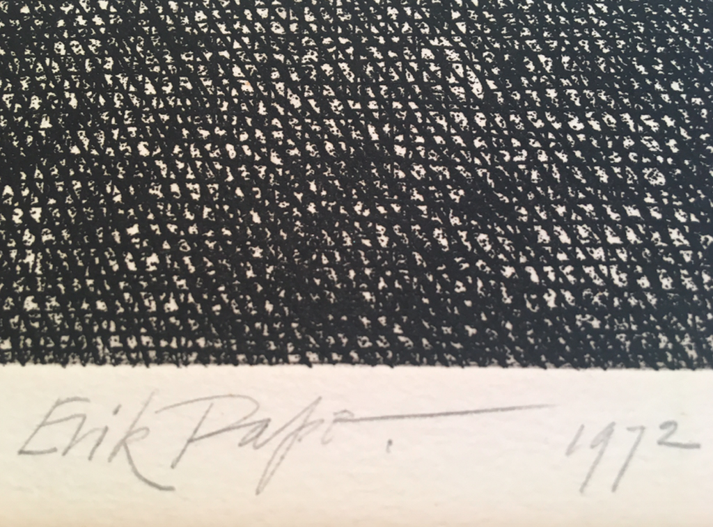 Erik Pape, Parijs, 1972, ets 1/3 kopen? Bied vanaf 75!